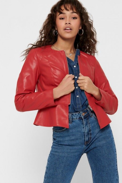 Casaco Mulher JOSIE FAUX LEATHER ONLY Casaco Mulher JOSIE FAUX LEATHER ONLY