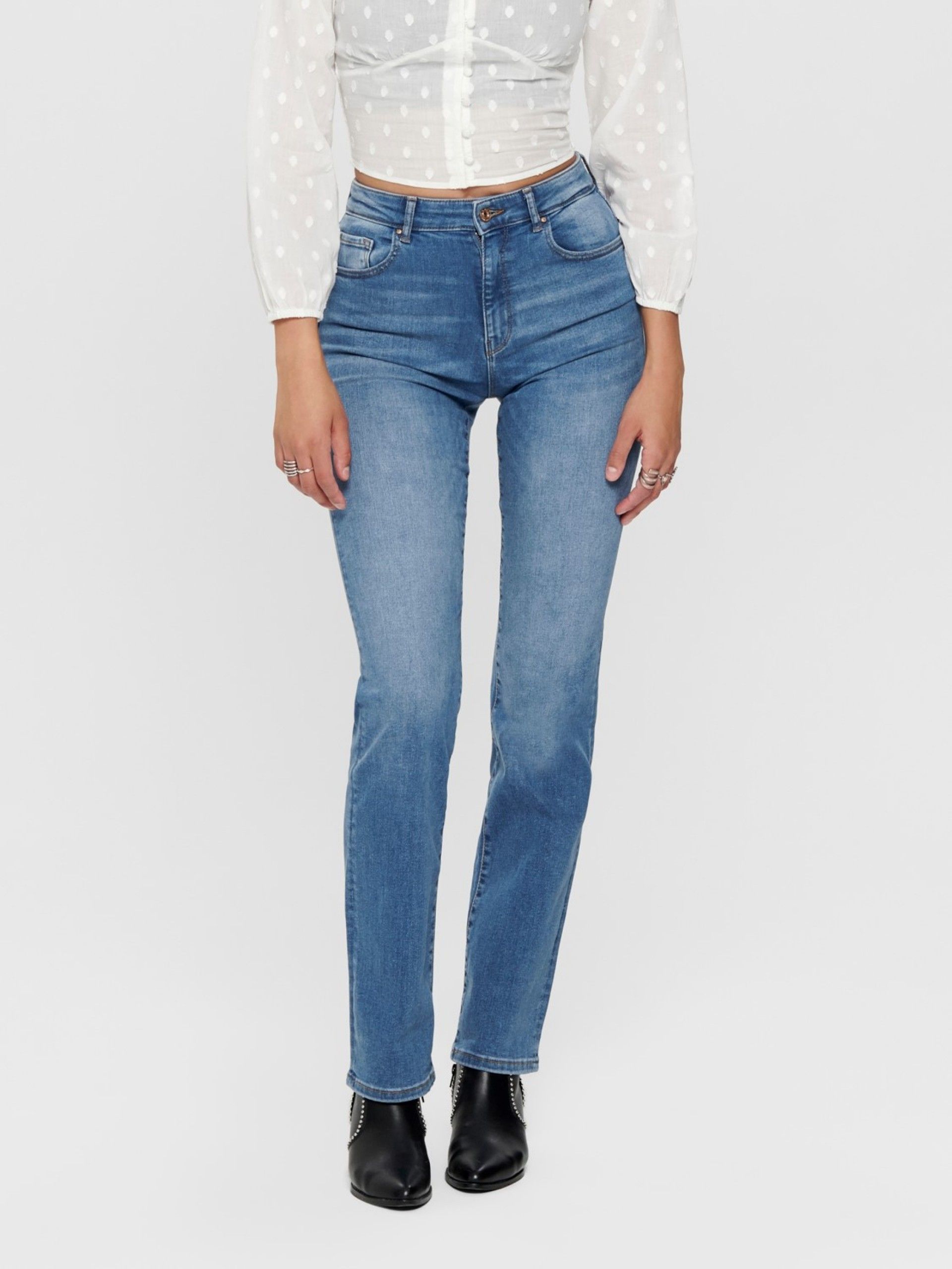 Calça Mulher Jeans NAHLA WH STRAIGHT ONLY