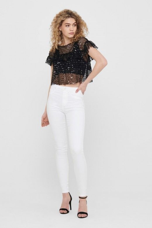 Top Mulher OLGA S/S SEQUIN ONLY Top Mulher OLGA S/S SEQUIN ONLY