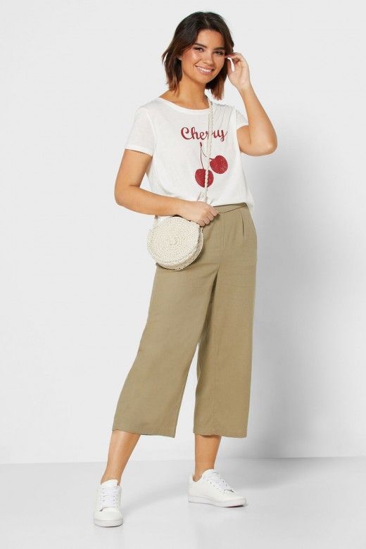 Calça Culotte Mulher CARISA-BIBS ONLY Calça Culotte Mulher CARISA-BIBS ONLY