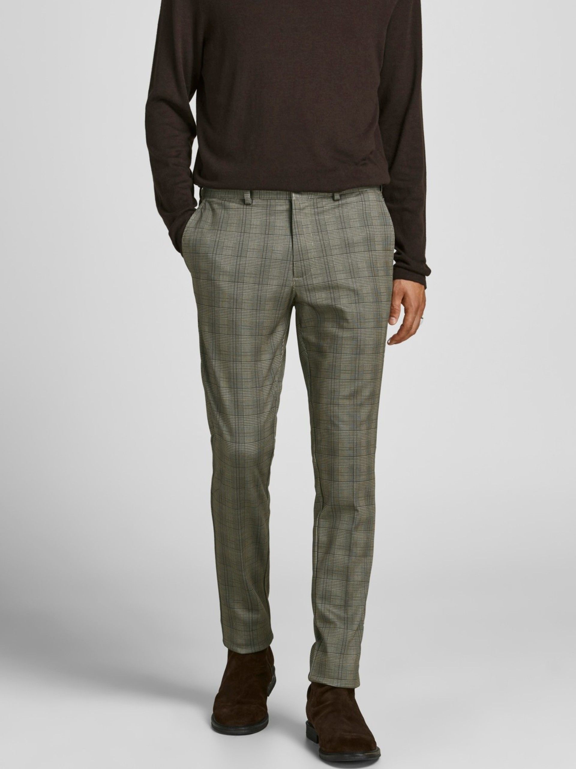 CALÇA HOMEM CHINO MARCO XADREZ JACK JONES