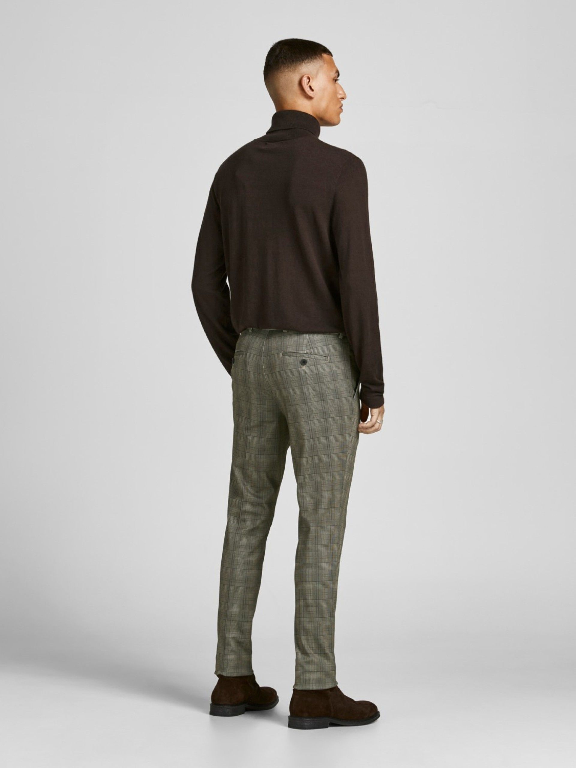 CALÇA HOMEM CHINO MARCO XADREZ JACK JONES