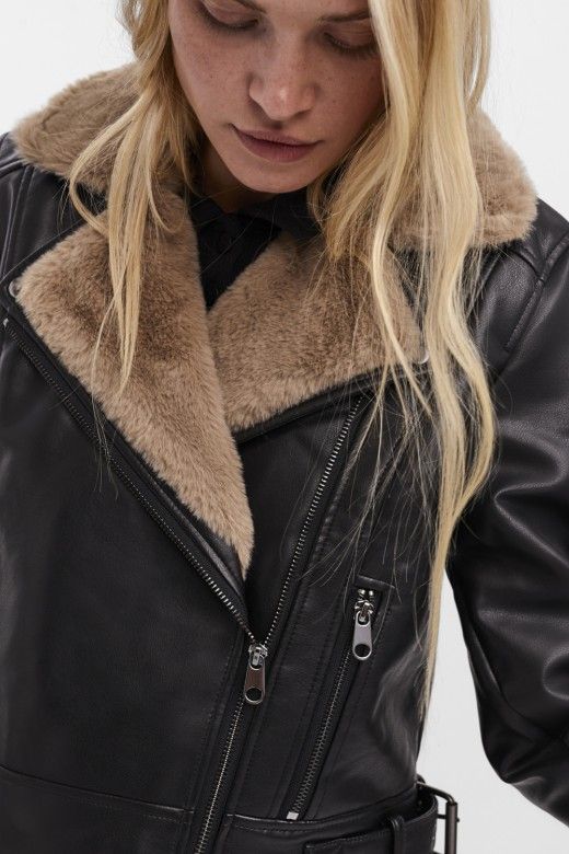 Casaco Mulher Ecopele com pelo interior Vero Moda Casaco Mulher Ecopele com pelo interior Vero Moda