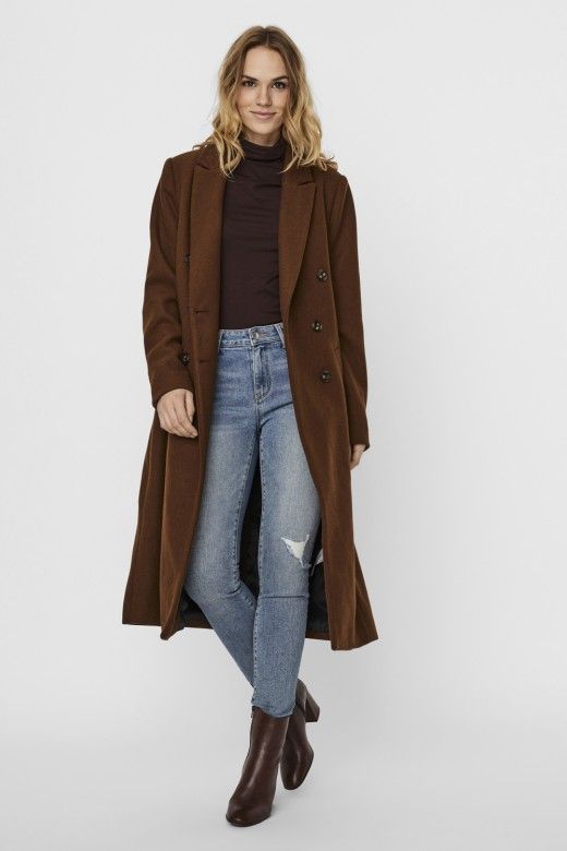 CASACO MULHER CLASSOLIVIA WOOL LONG VERO MODA CASACO MULHER CLASSOLIVIA WOOL LONG VERO MODA