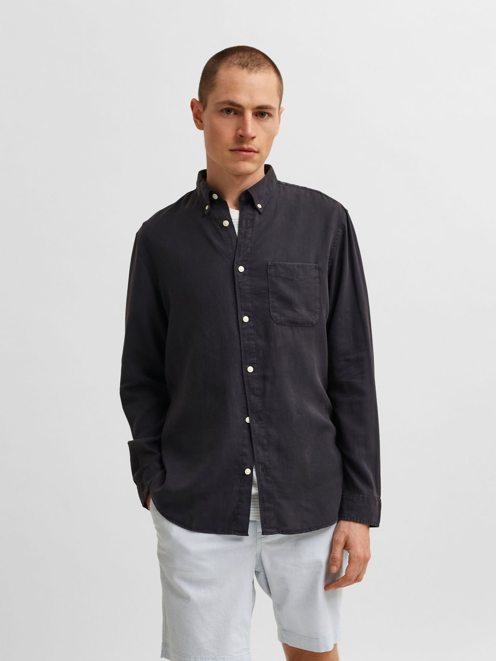 CAMISA HOMEM SLIM PASTEL SELECTED