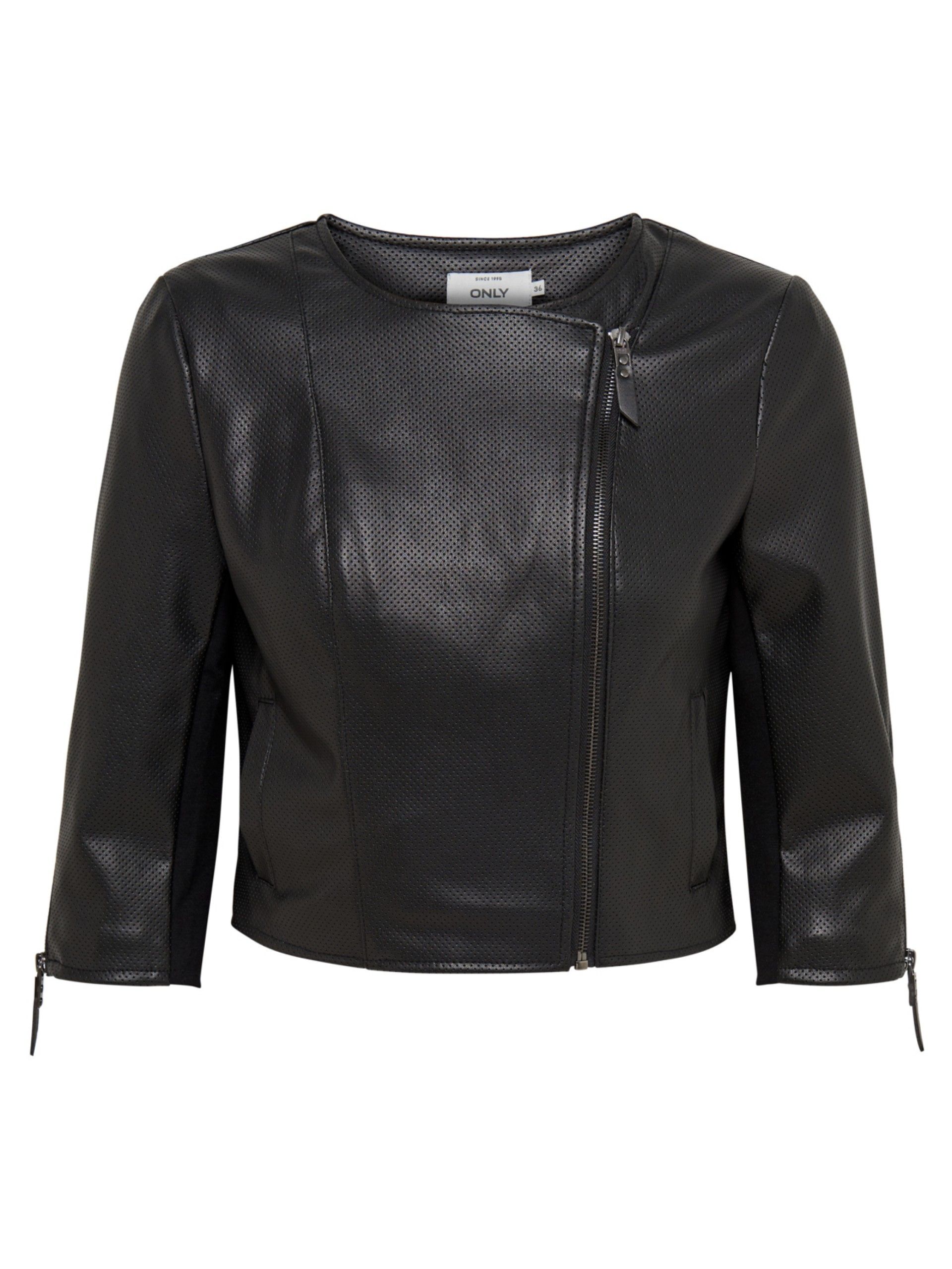 Blusão Casaco Mulher MILA Curto Faux LEATHER PMU-M ONLY