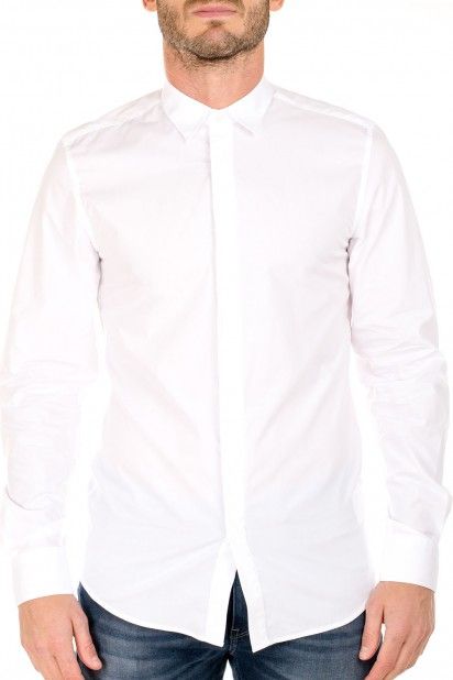 Camisa Slim Fit botão oculto Antony Morato