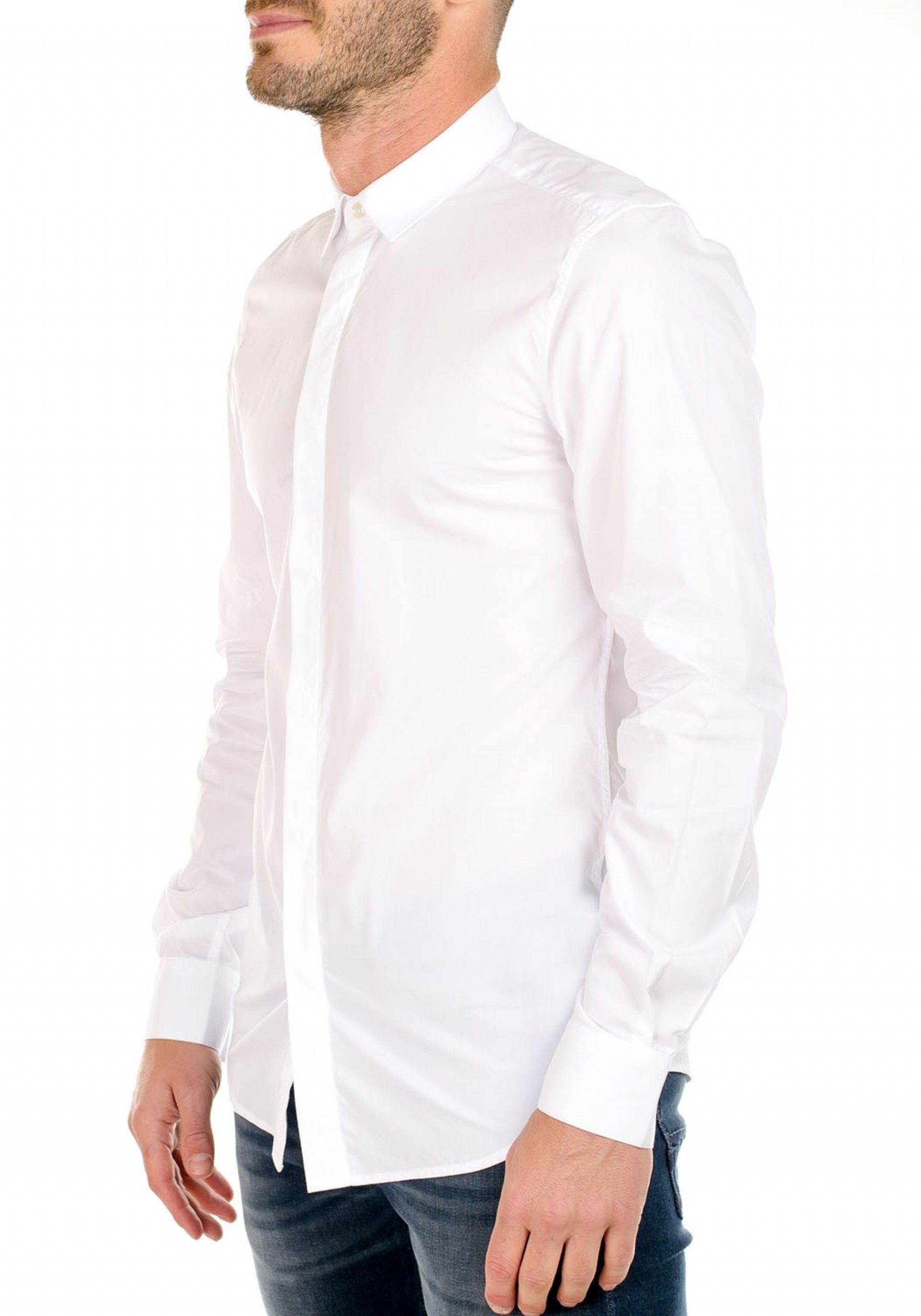 Camisa Slim Fit botão oculto Antony Morato