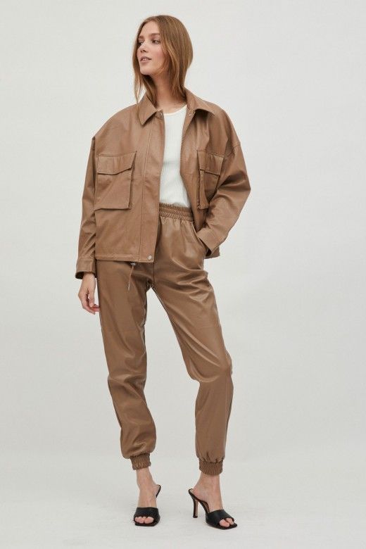 Casaco mulher Faux Leather Fugli VILA Casaco mulher Faux Leather Fugli VILA