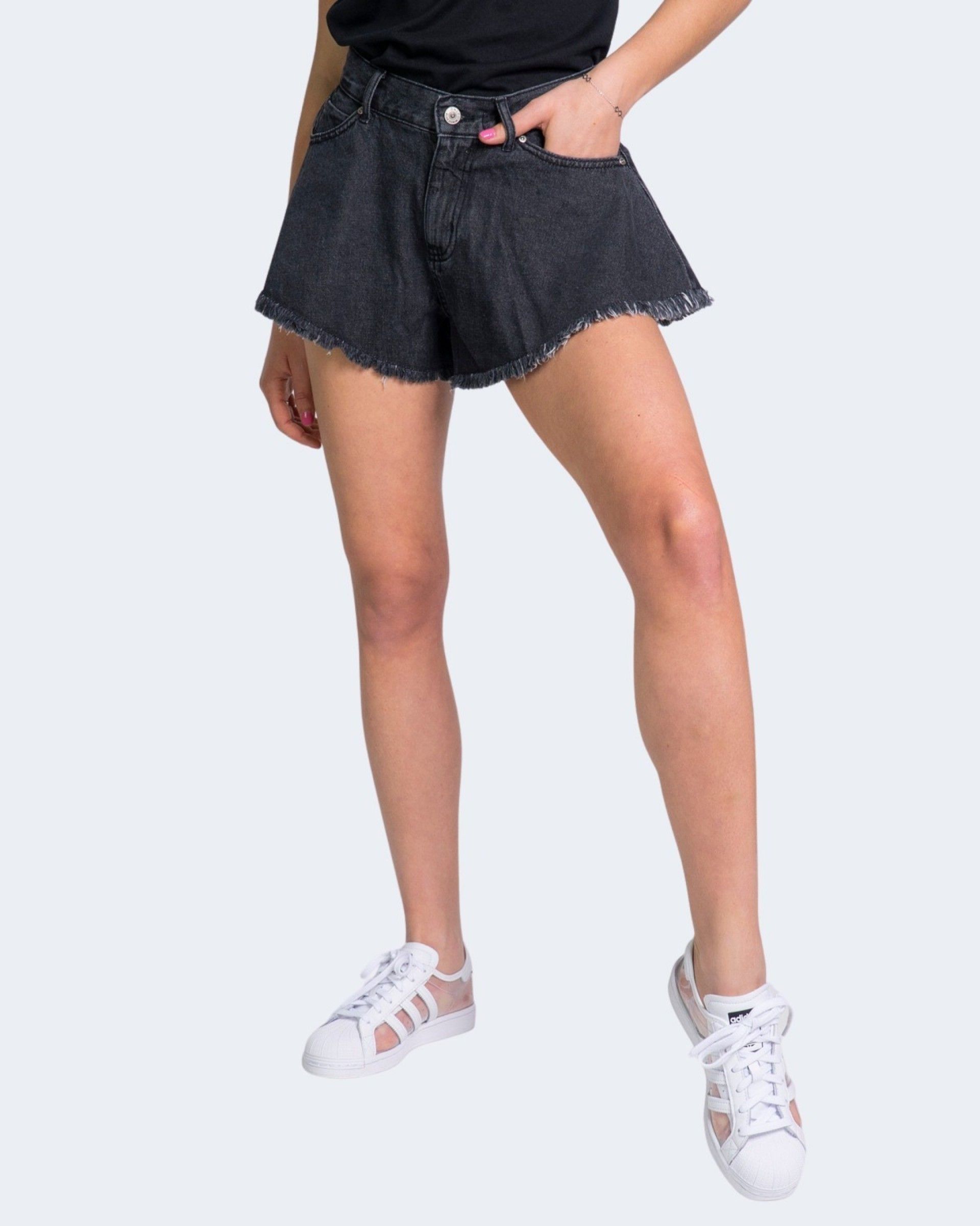 SHORTS MULHER JEANS CHIARA WAVE RAW ONLY