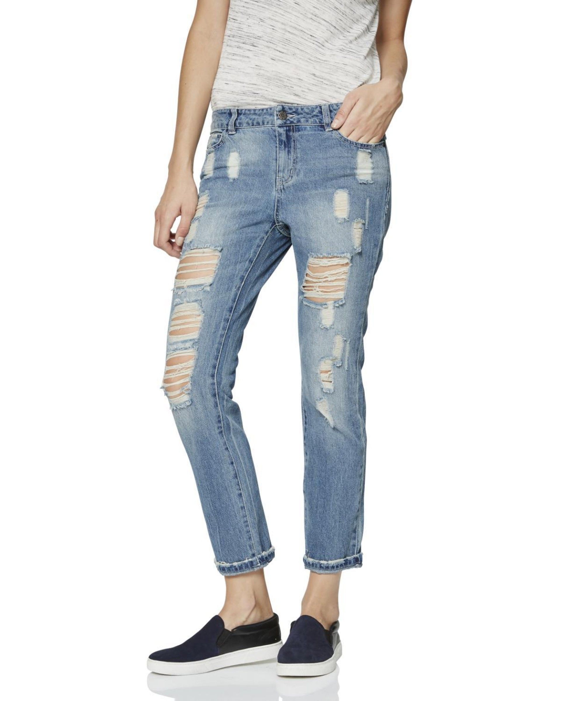 Calça Jeans Noisy may SCARLET Roto