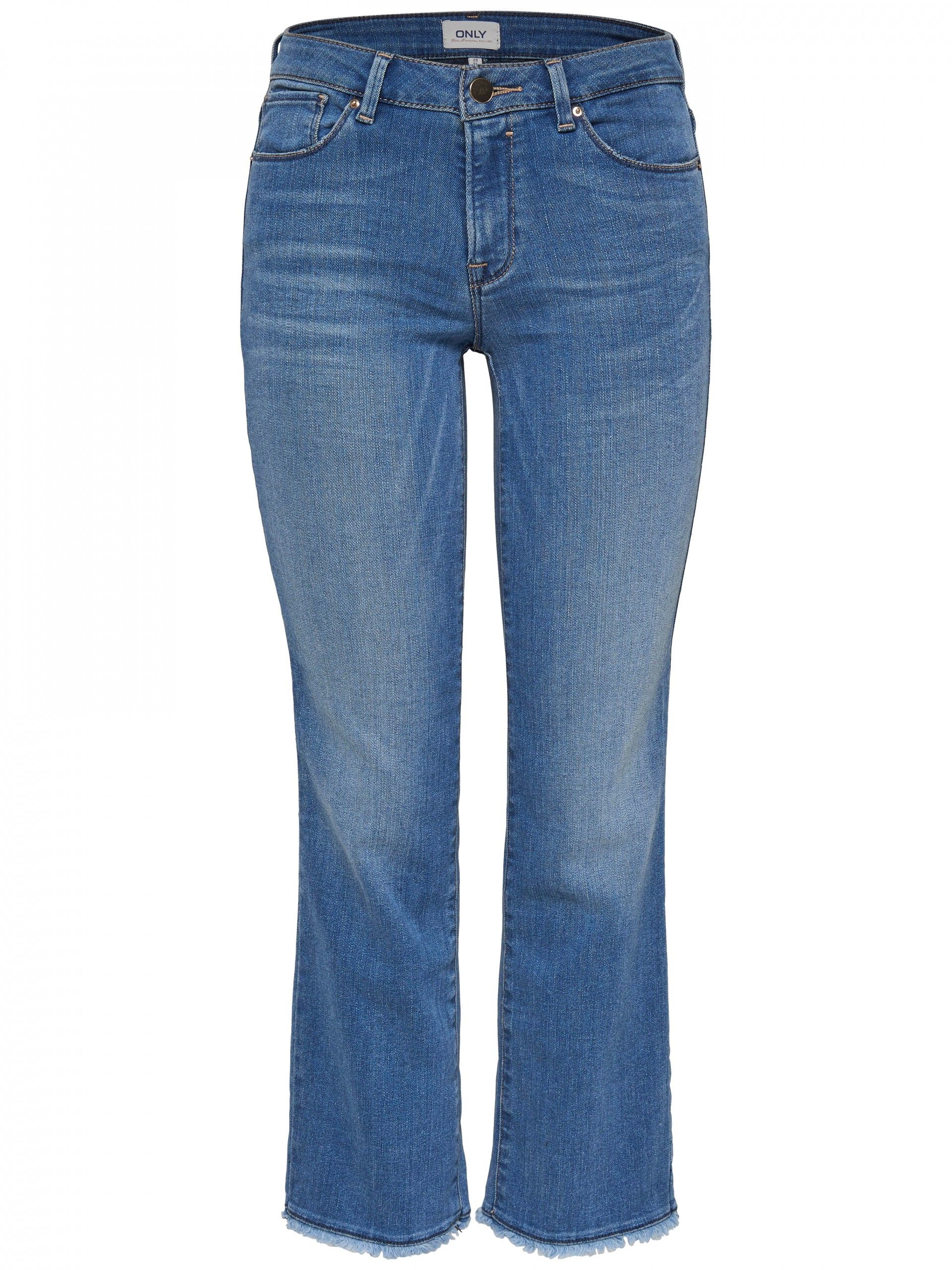 calça Jeans Mulher NEW SISSI Reg Straight Crop ONLY