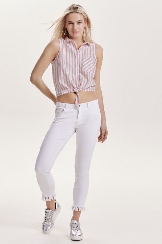 CALÇA MULHER CARMEN REG SK FRIL ONLY DNM CALÇA MULHER CARMEN REG SK FRIL ONLY DNM