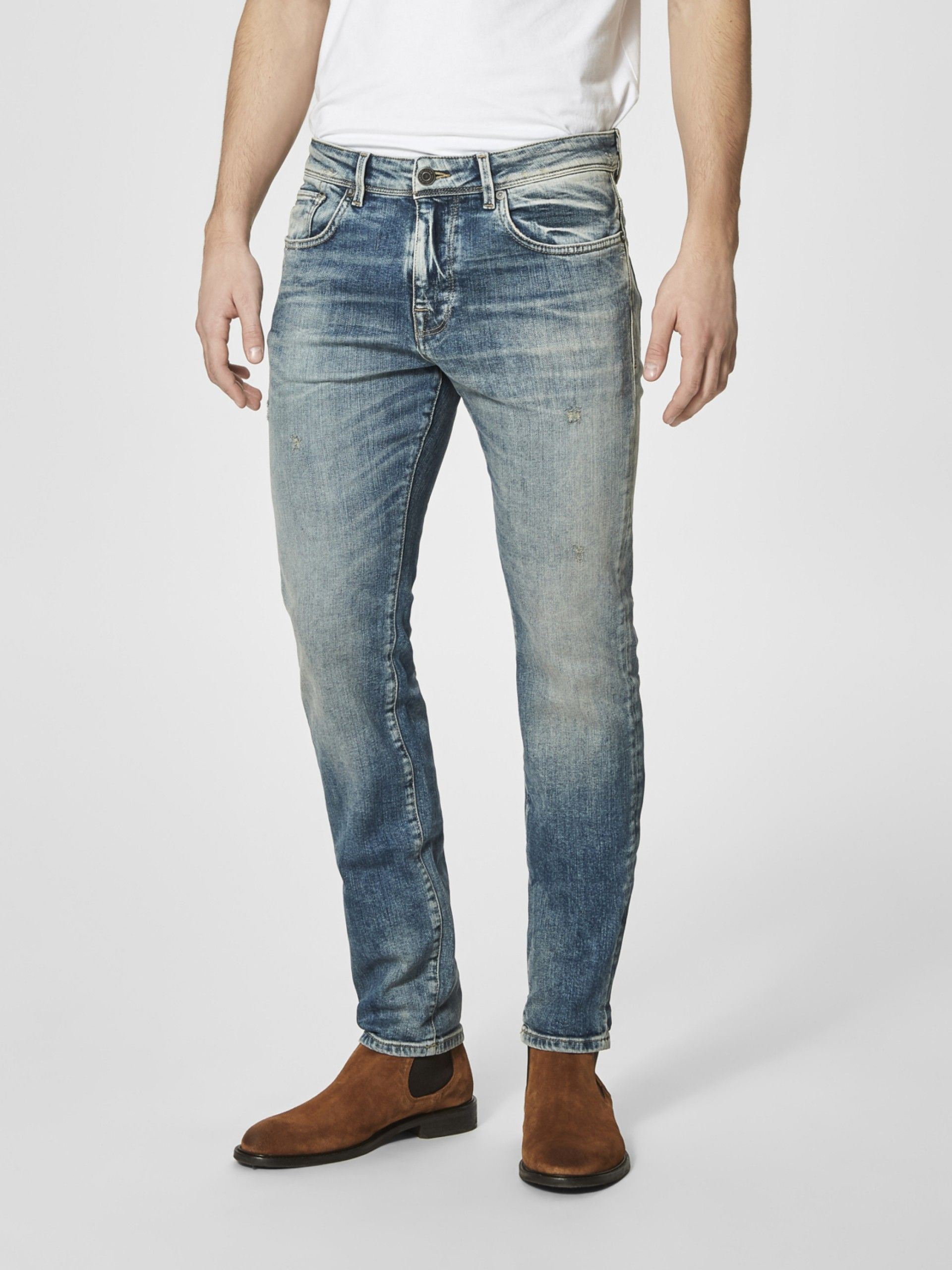 Calça HOMEM JEANS SLIM-LEON 6111 M.BLUE SELECTED
