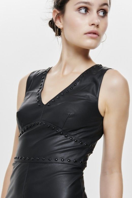 VESTIDO MULHER ANABELLE FAX LEATHER ONLY
