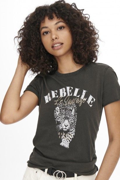 T-Shirt mulher LUCY Leopard ONLY