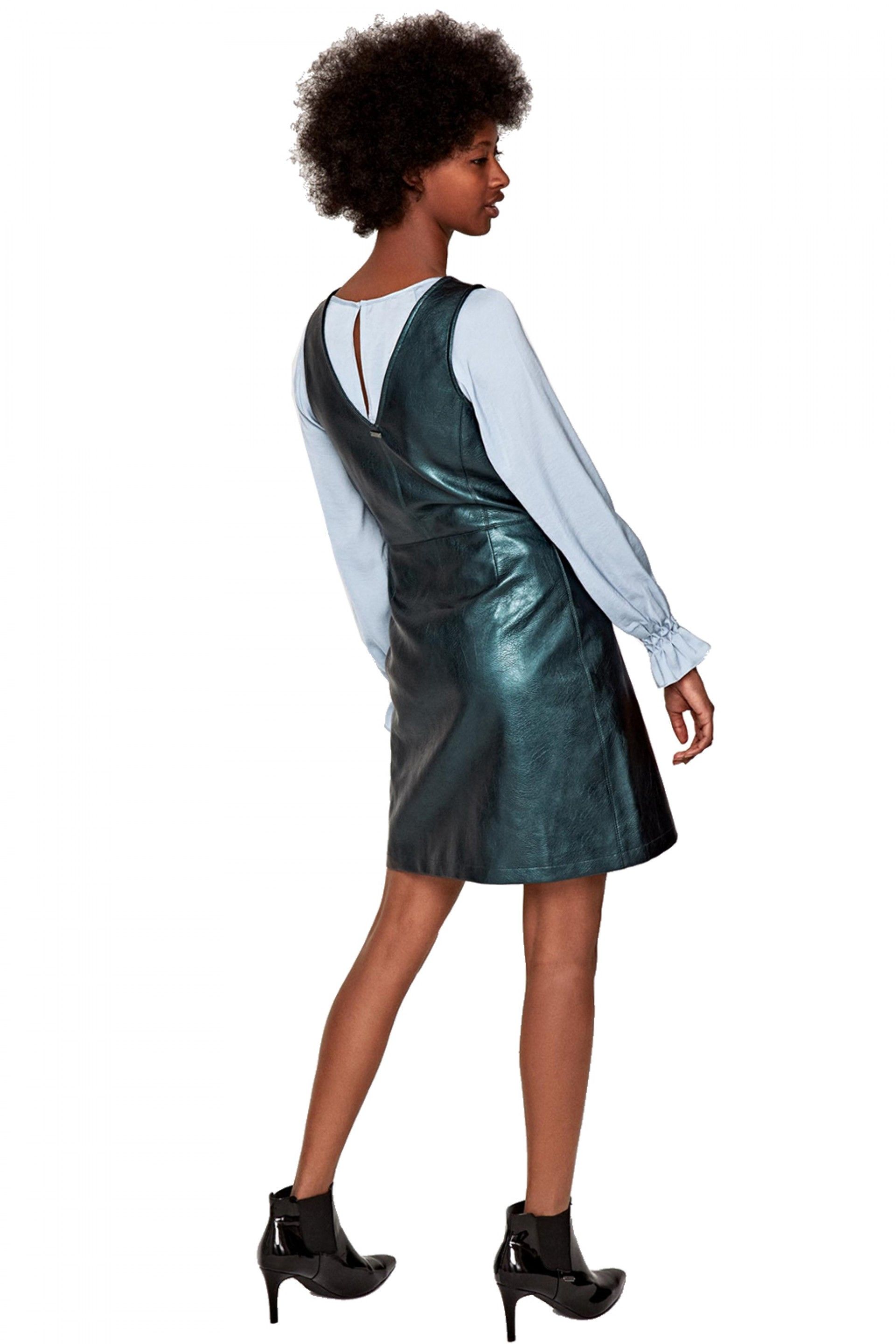 VESTIDO MULHER LYA PEPE JEANS FAUX LEAHTER