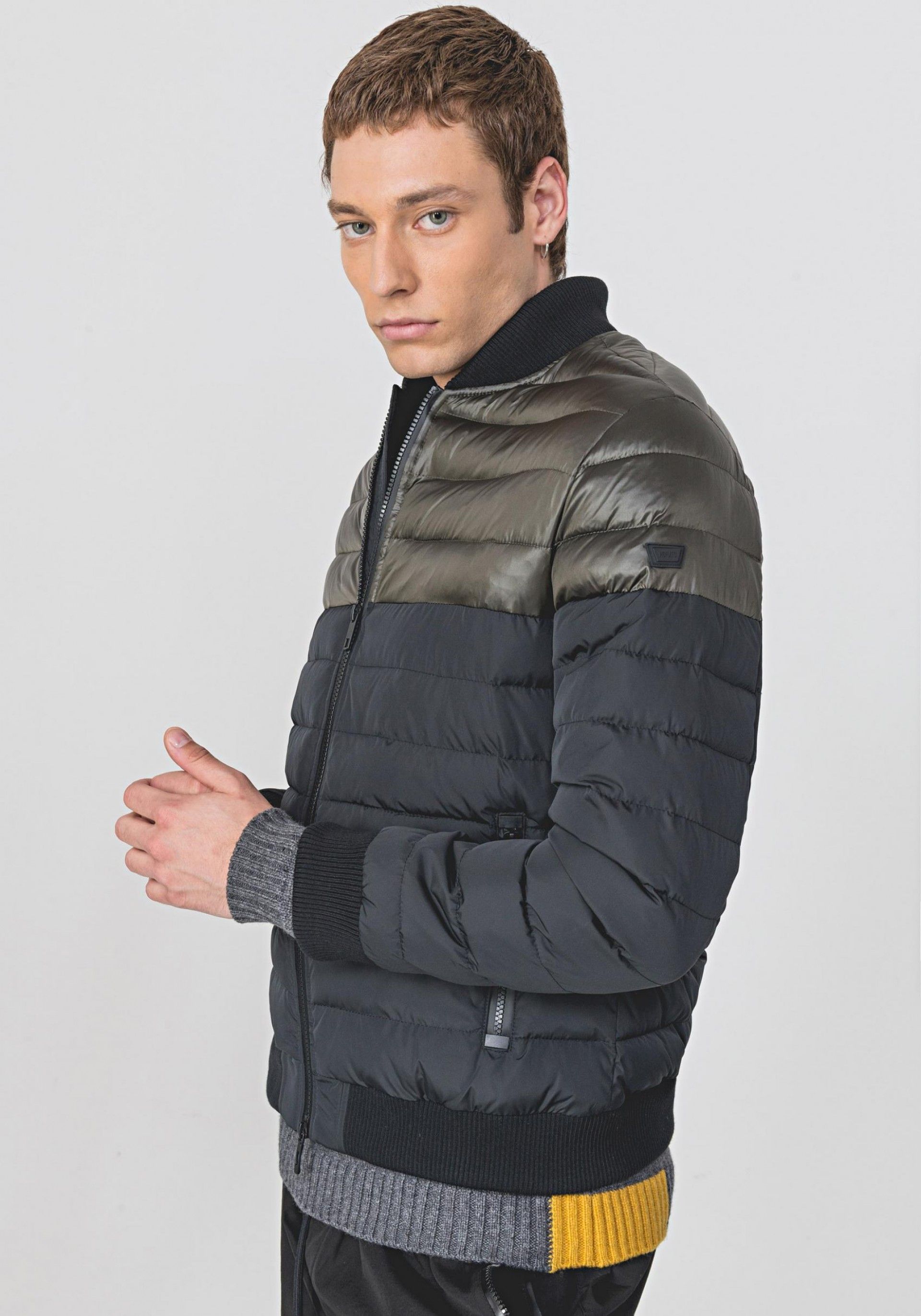 CASACO HOMEM BOMBER WITH RIB MORATO