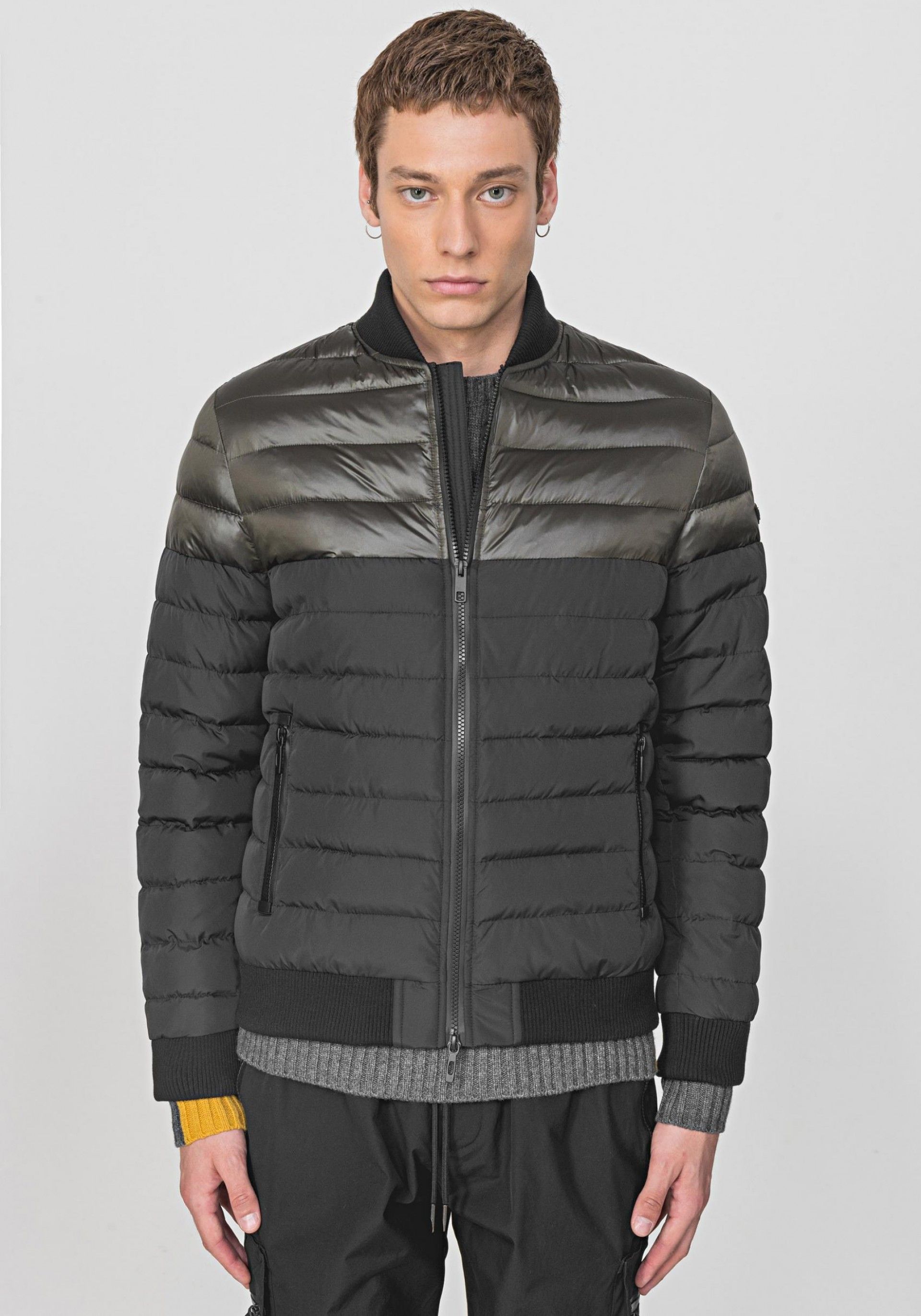 CASACO HOMEM BOMBER WITH RIB MORATO