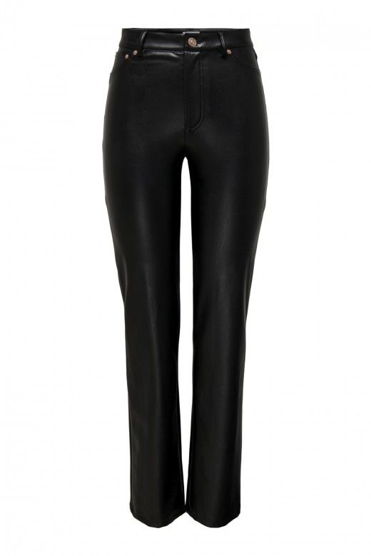 Calças Senhora Faux Leather Emily Only Calças Senhora Faux Leather Emily Only