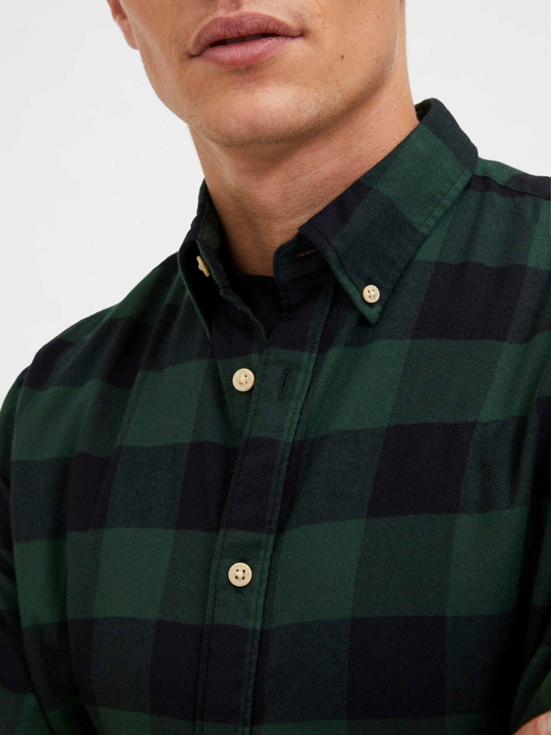 Camisa Homem Flanel Xadrez Slim SELECTED