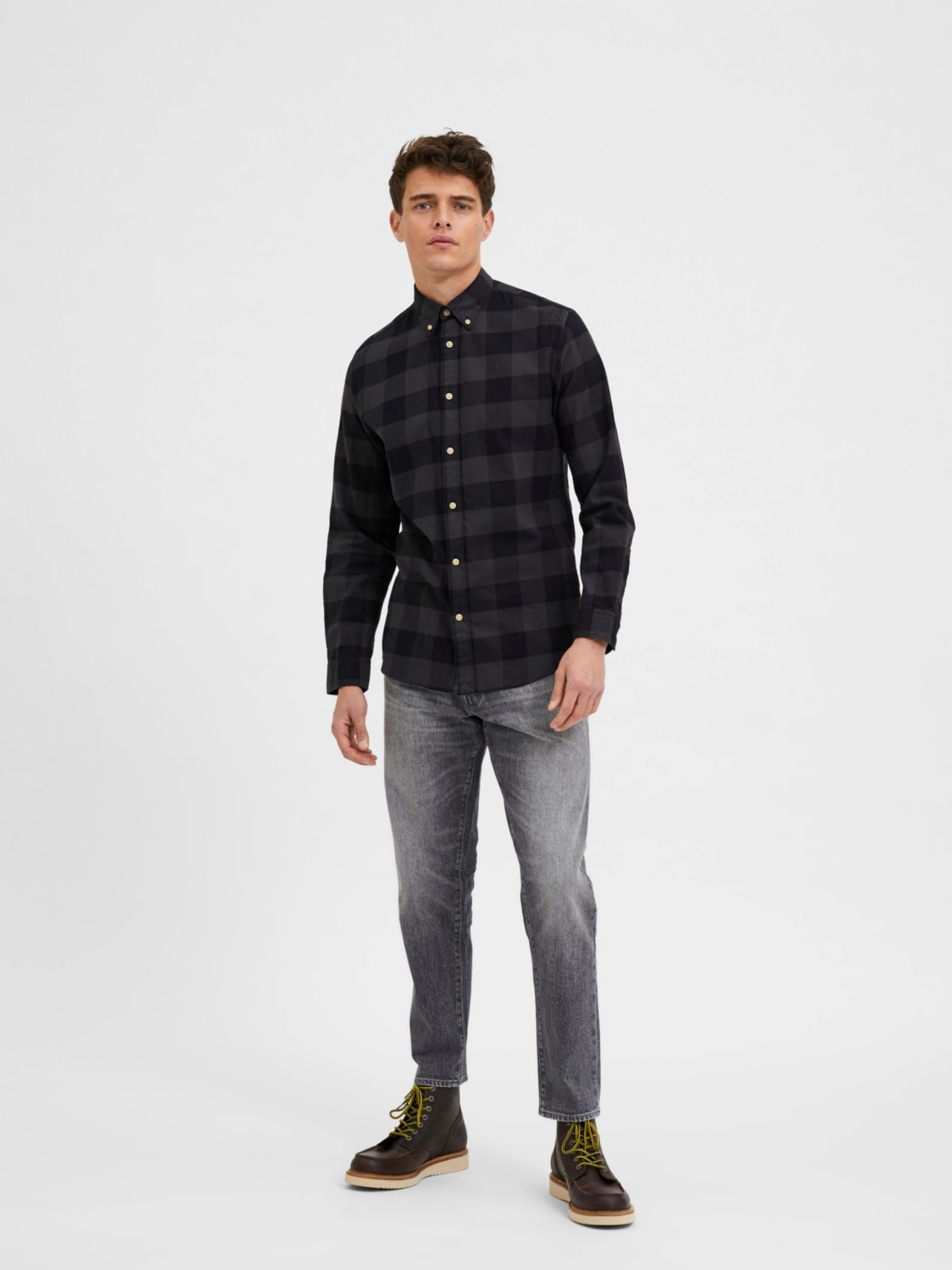 Camisa Homem Flanel Xadrez Slim SELECTED