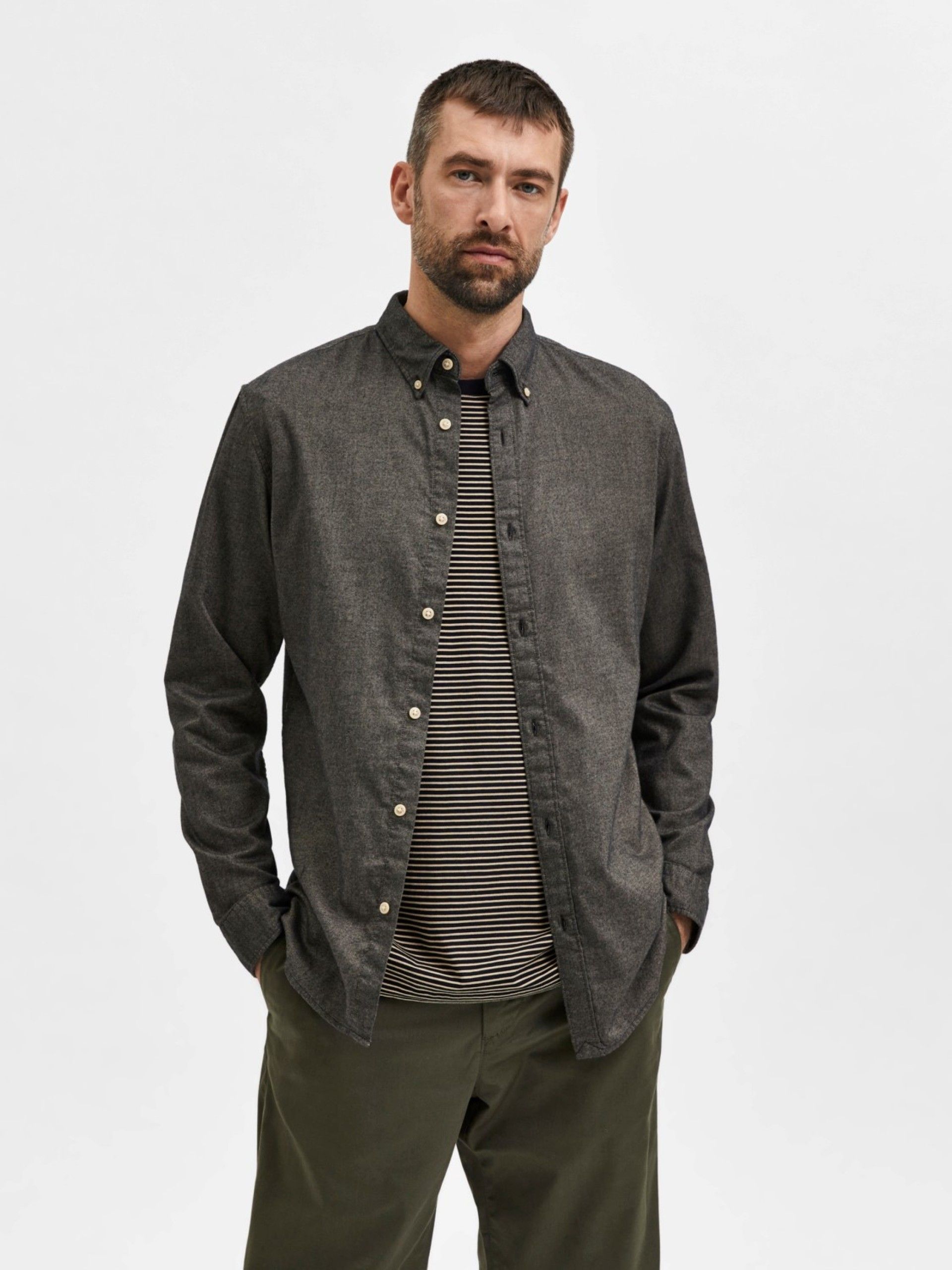 Camisa Homem Flanel Xadrez Slim SELECTED