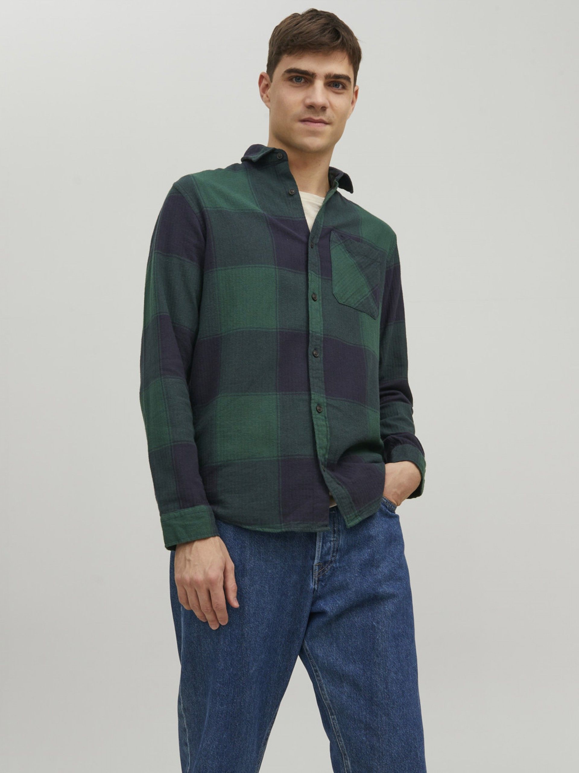 Camisa Owen xadrez confort Jack Jones