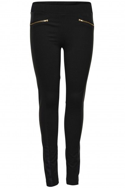 Leggins ONLY com detalhe em ecopele cor preta