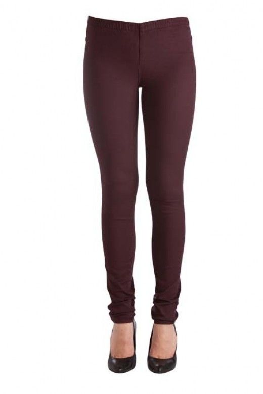 Legging PIECES FUNKY FOXY WINE RED