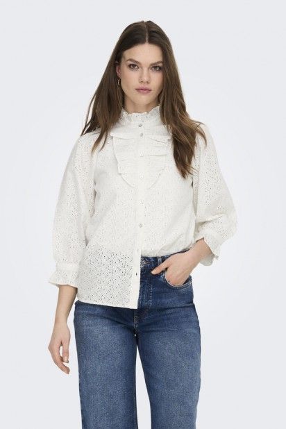 Blusa NEELA BRODERIE ANGLAISE 3/4 ONLY