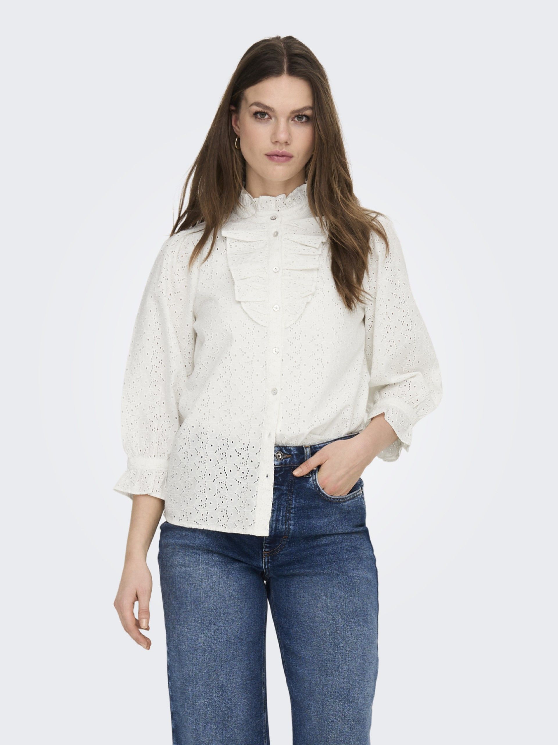 Blusa NEELA BRODERIE ANGLAISE 3/4 ONLY