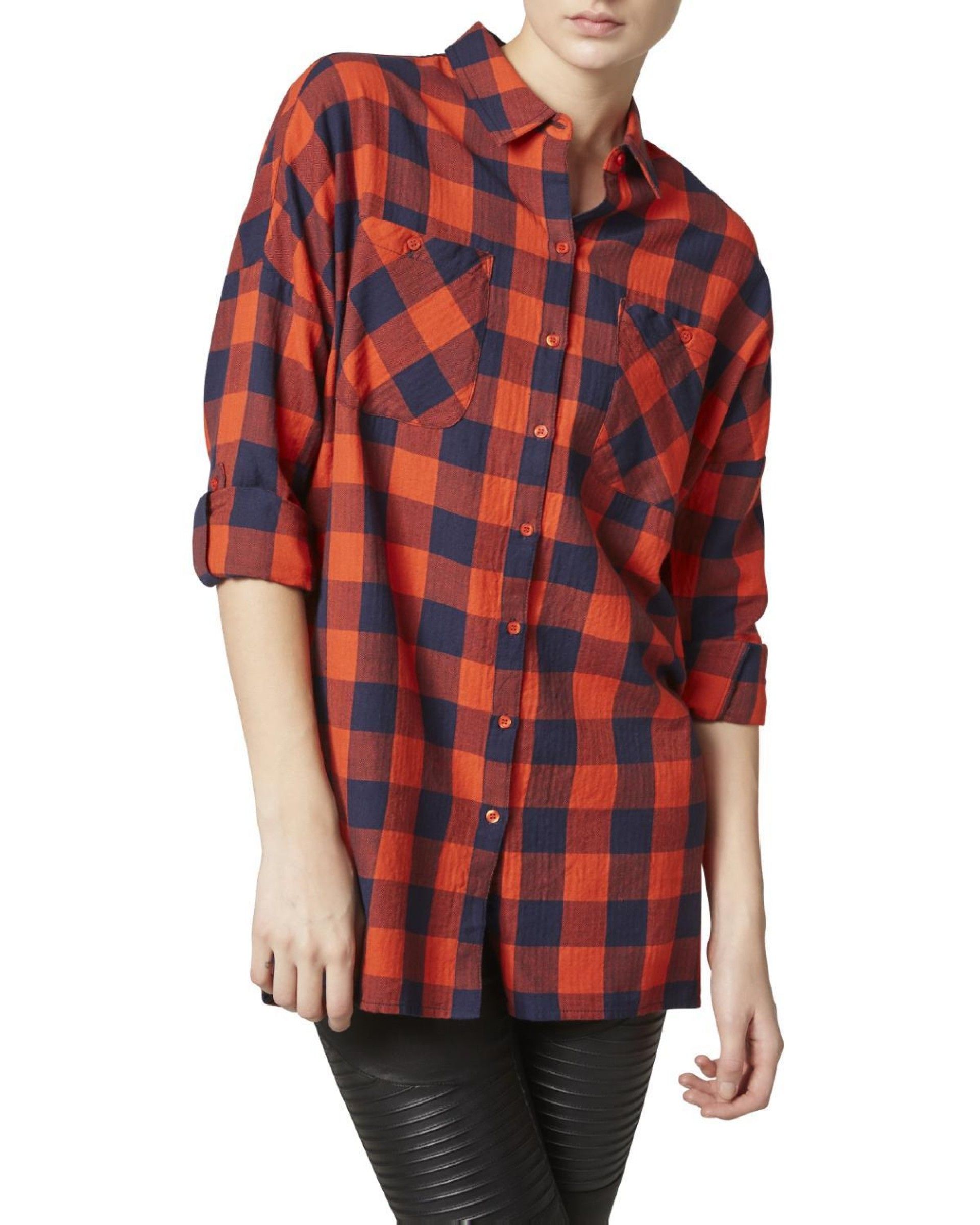 Camisa Noisy may ERIK Xadrez Comprida