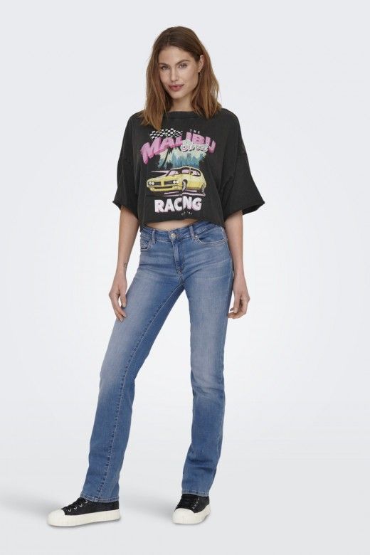 T-shirt Mulher Lucy Boxy Crop ONLY