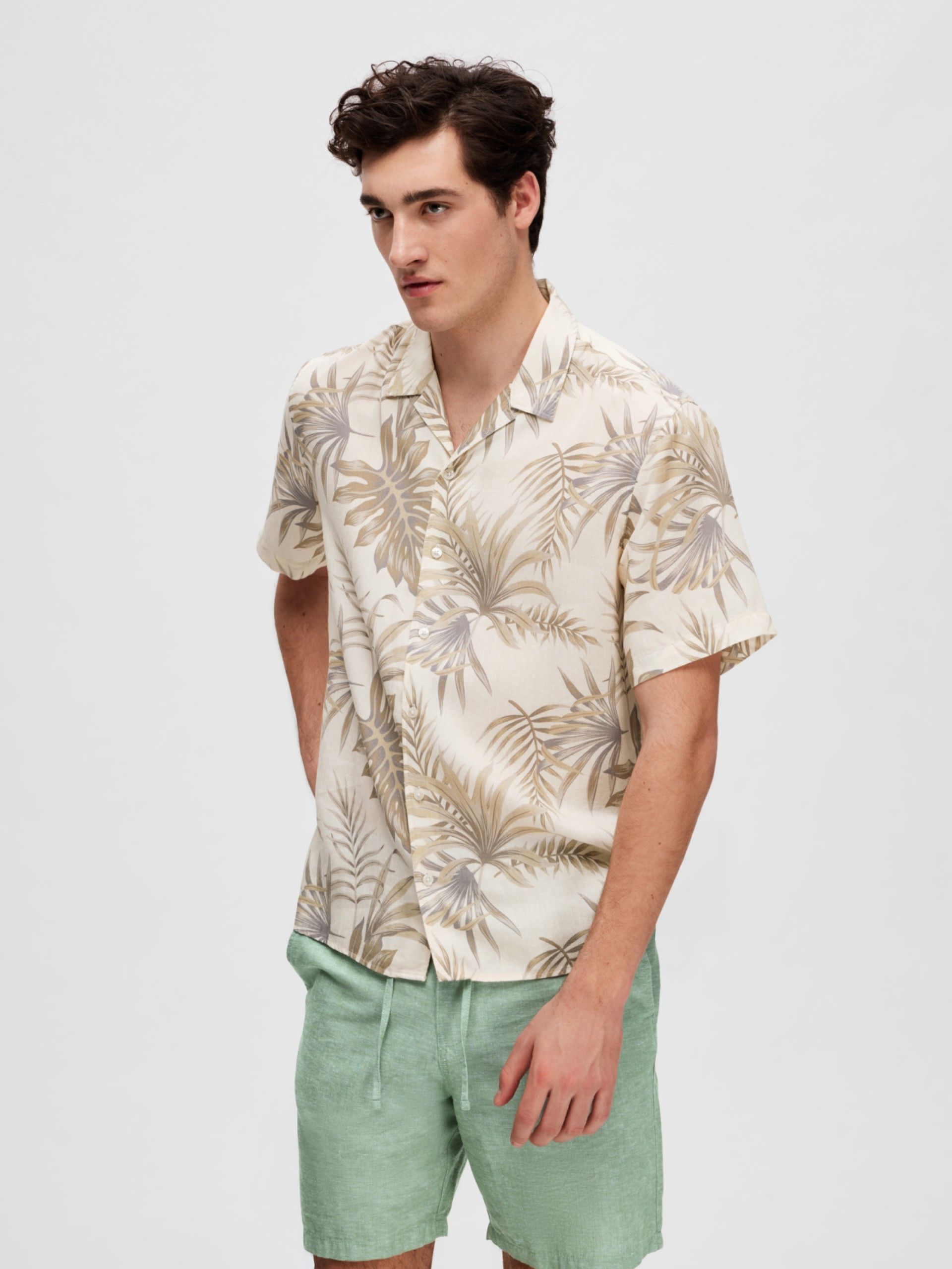 Camisa RELAX-NO-AOP V Print ss SELECTED