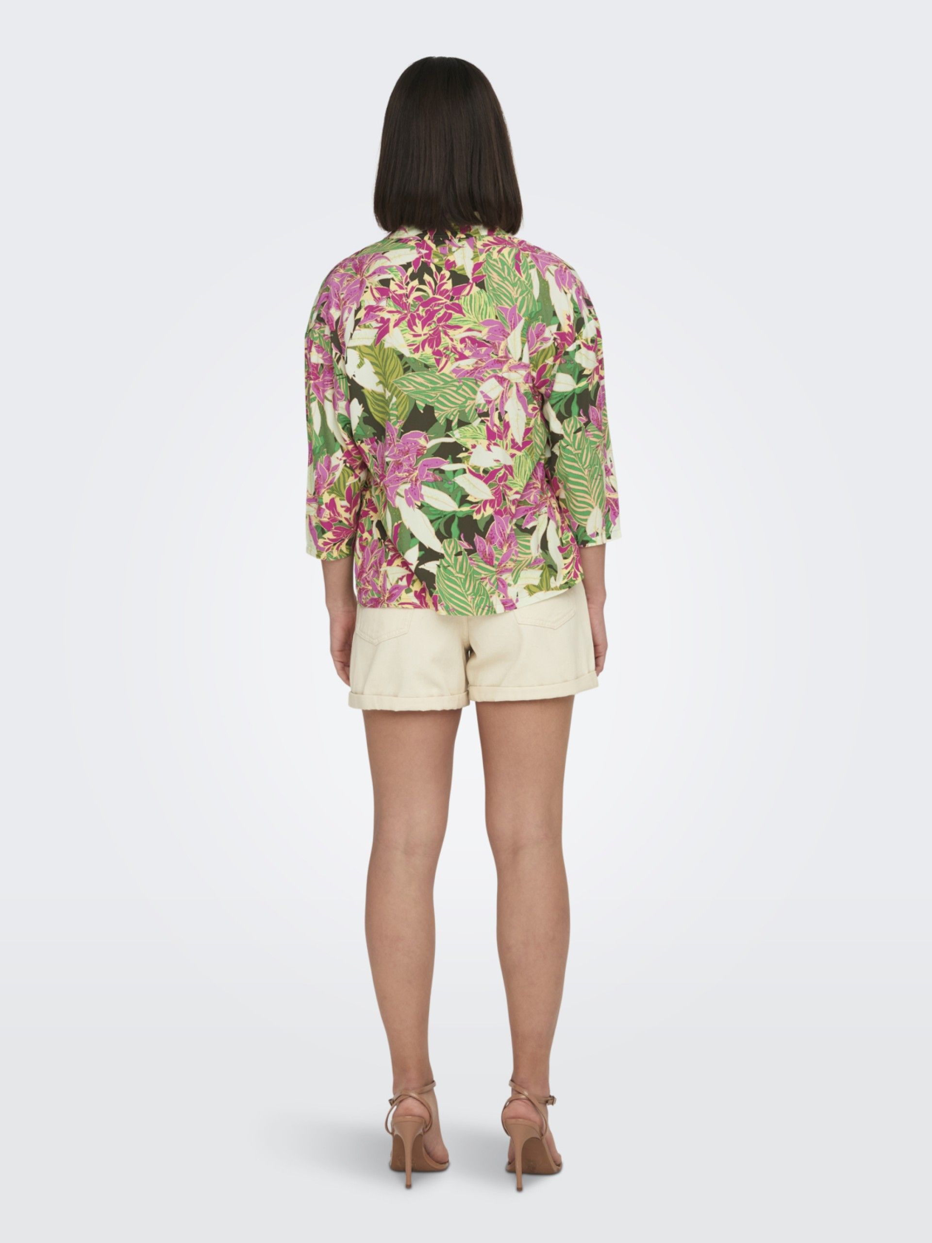 Blusa HALLIE 3/4 Print Tropical ONLY