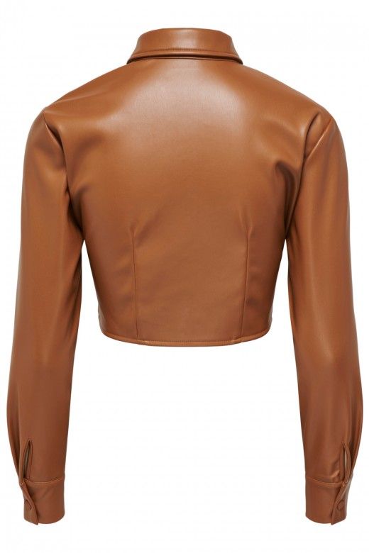 Blusa MIA Faux Leather Camisa ONLY
