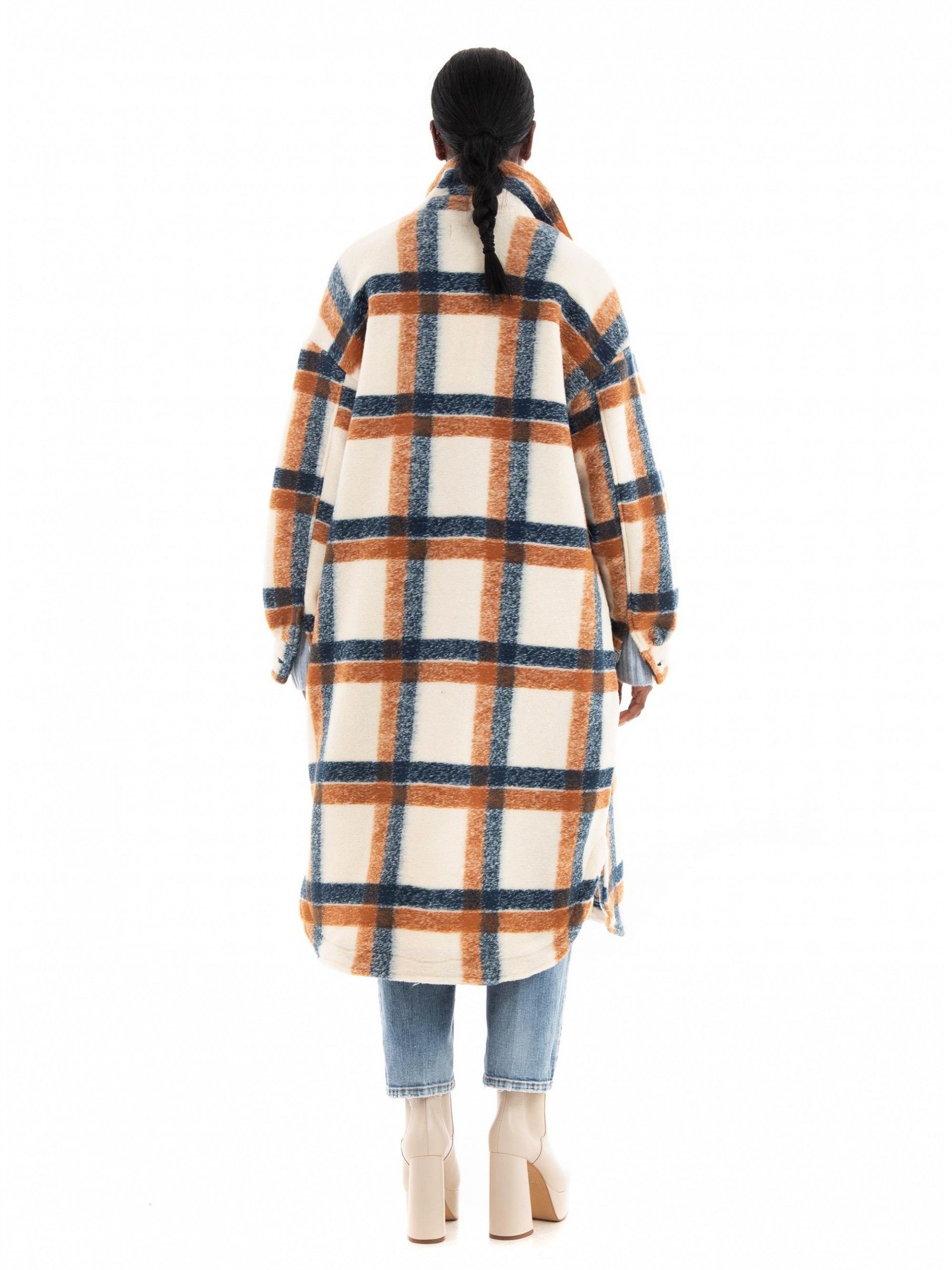 Casaco Mulher Polar Xadrex Long NEWANDREA ONLY