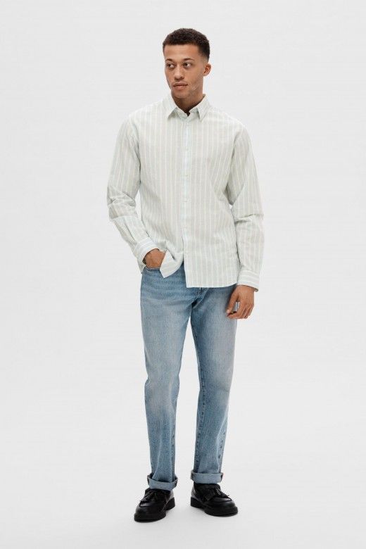 Camisa Homem SLIM NEW LINEN SELECTED Camisa Homem SLIM NEW LINEN SELECTED