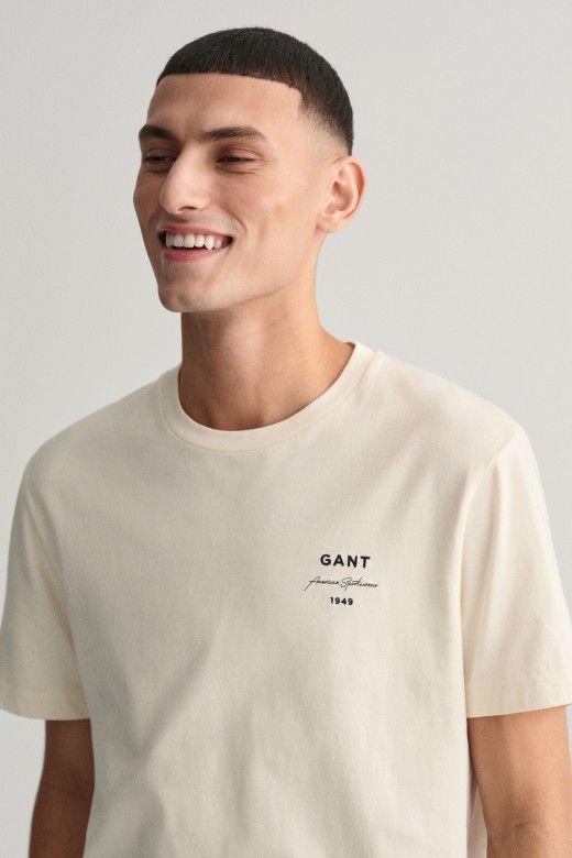 T-Shirt Homem GANT Logo Script
