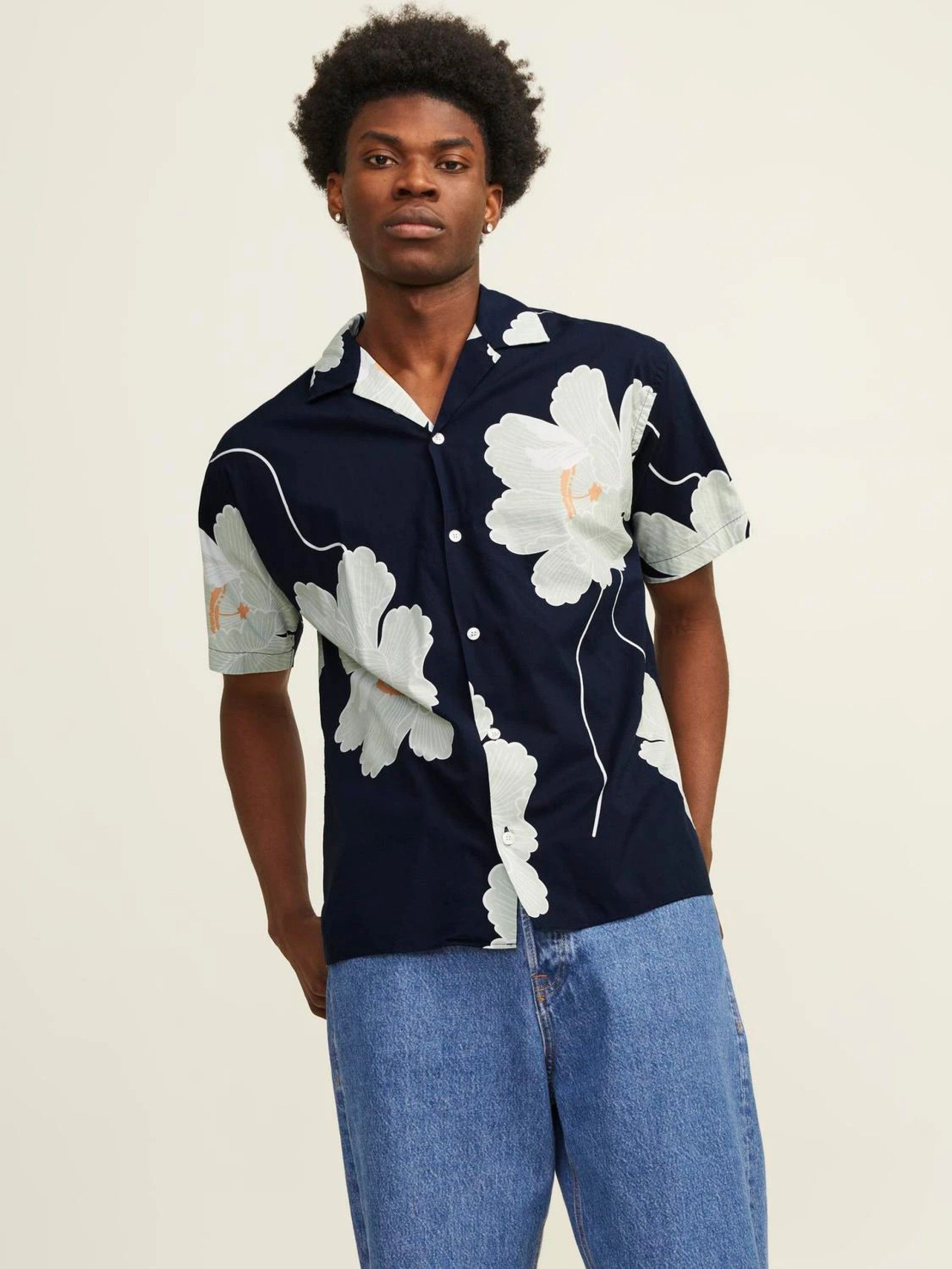 Camisa Homem V m/curta Blapalma Resort Jack Jones