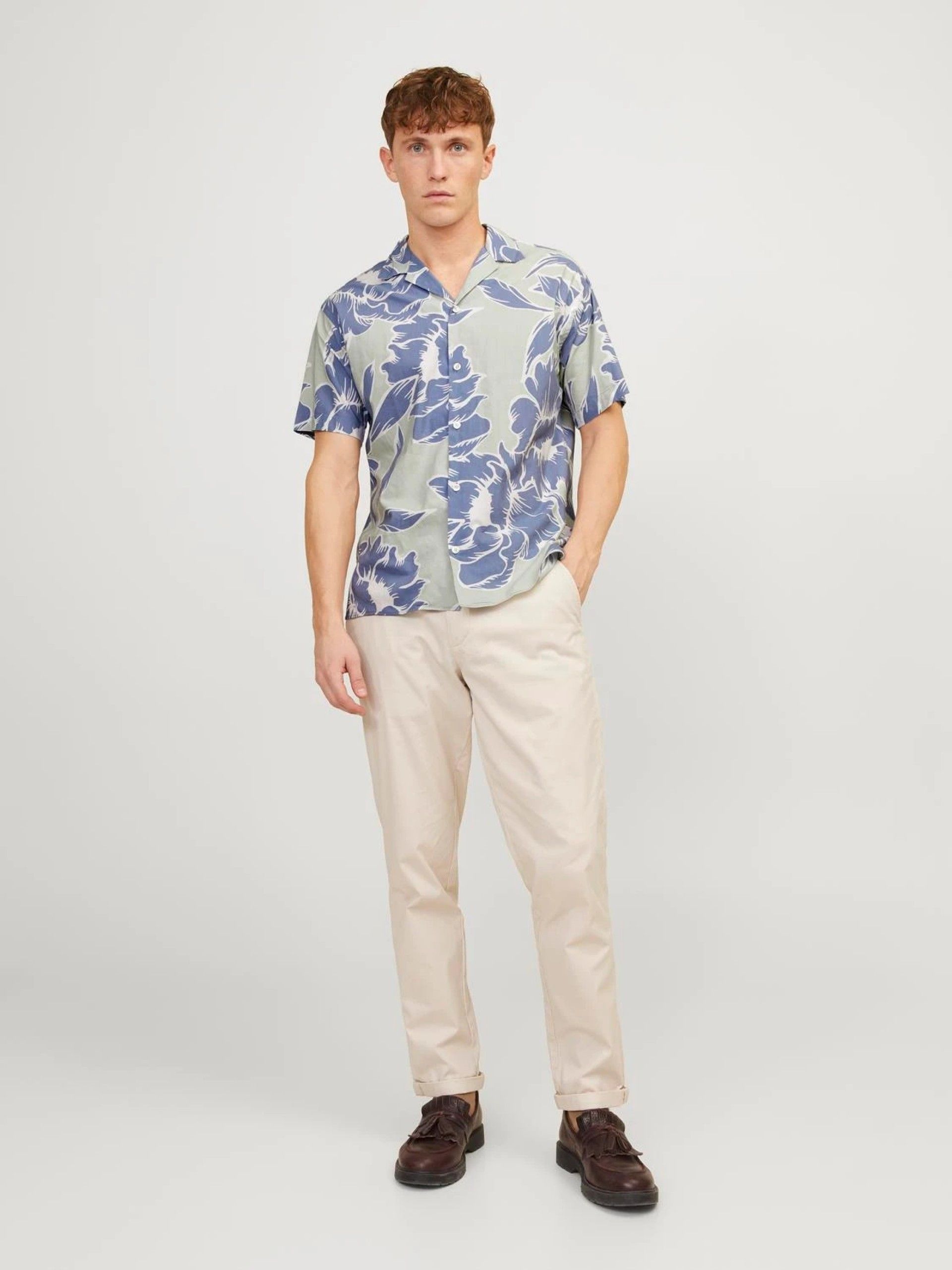 Camisa Homem V m/curta Blapalma Resort Jack Jones