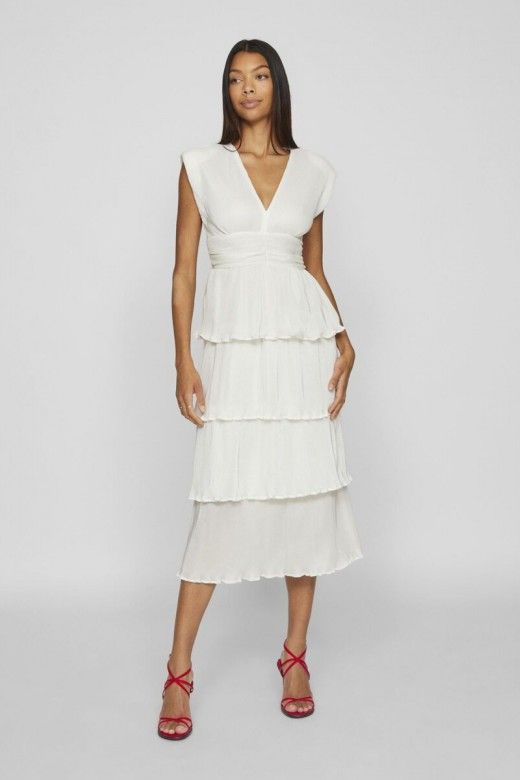 Vestido LILIAN V Plisse VILA Vestido LILIAN V Plisse VILA