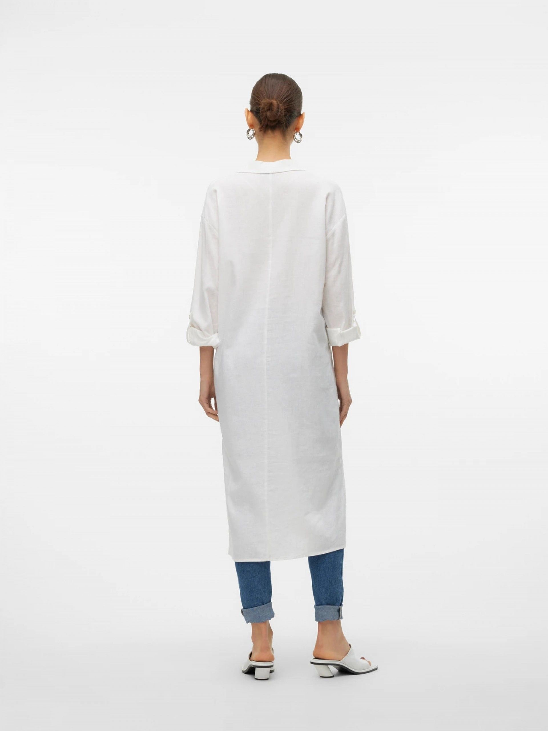 Camisa Mulher Linn Loose Calf Long Vero Moda