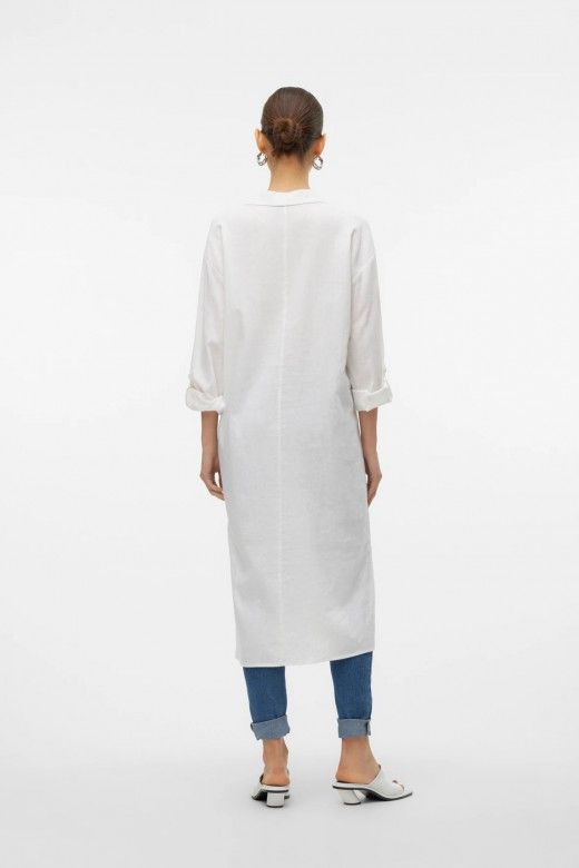 Camisa Mulher Linn Loose Calf Long Vero Moda