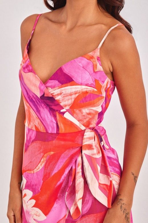 Vestido ALMA Print Poly Isa Wrap ONLY