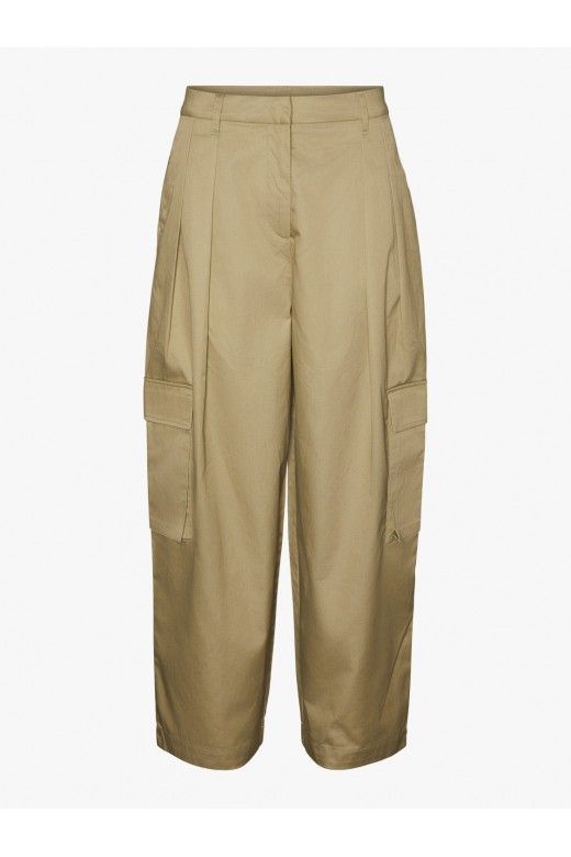 Calça Mulher Lindy HW Wide Pleated Cargo Vero Moda Calça Mulher Lindy HW Wide Pleated Cargo Vero Moda