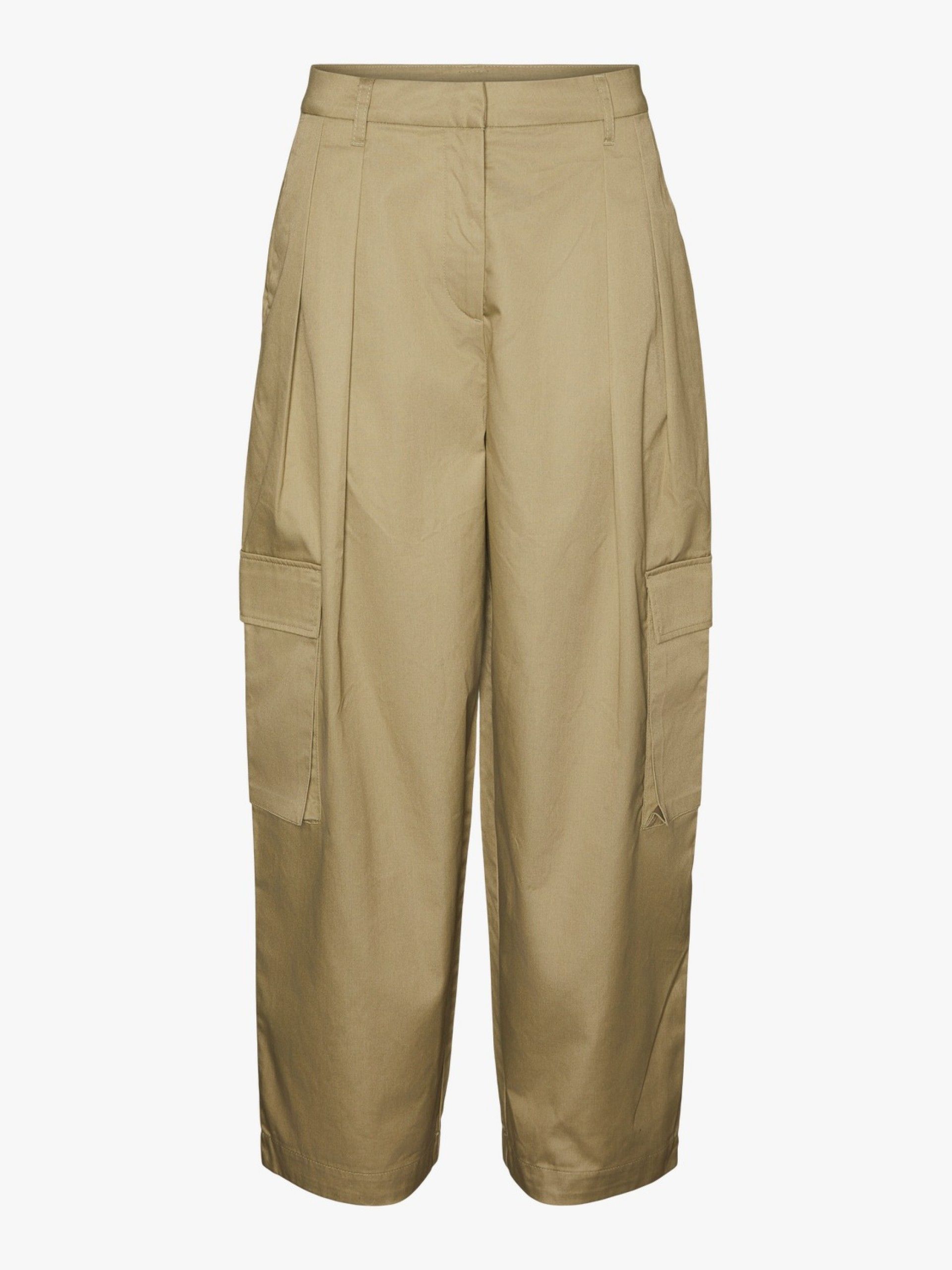 Calça Mulher Lindy HW Wide Pleated Cargo Vero Moda