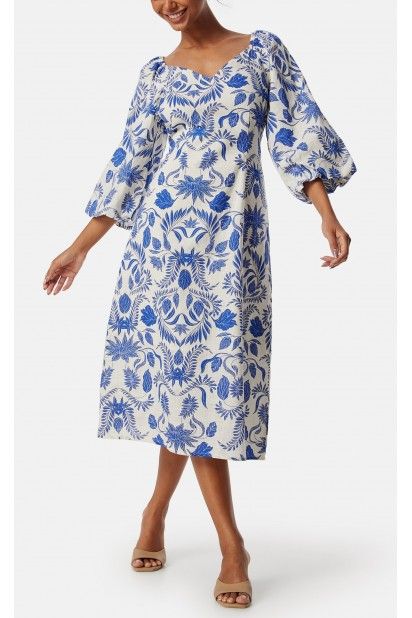 Vestido Midi 3/4 Billie Print YAS