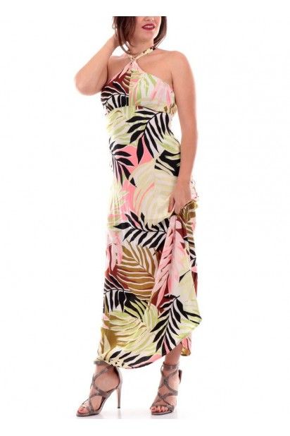 Vestido SHAILA Halterneck Maxi Print ONLY